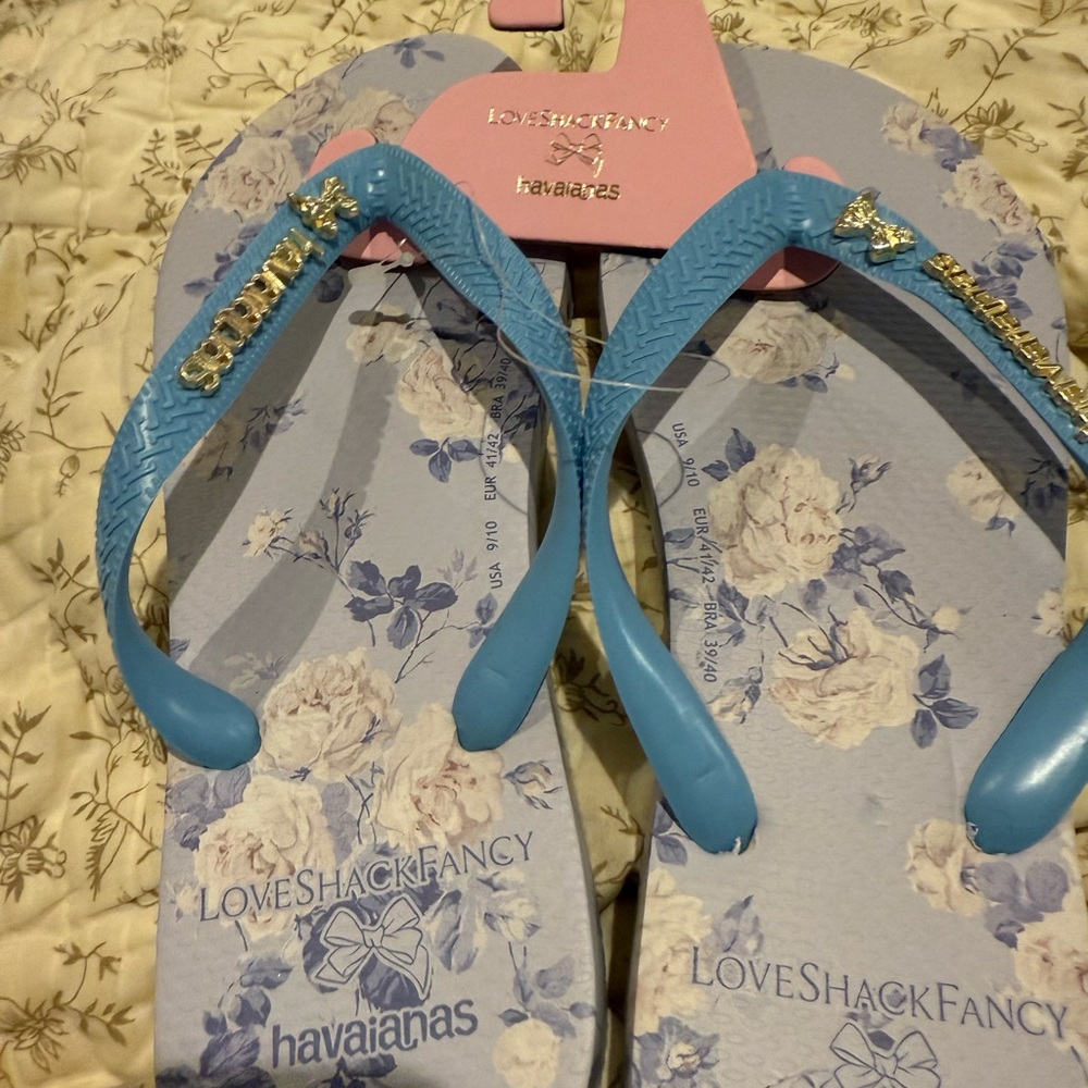Havaianas Blue Floral Sandals limited edition